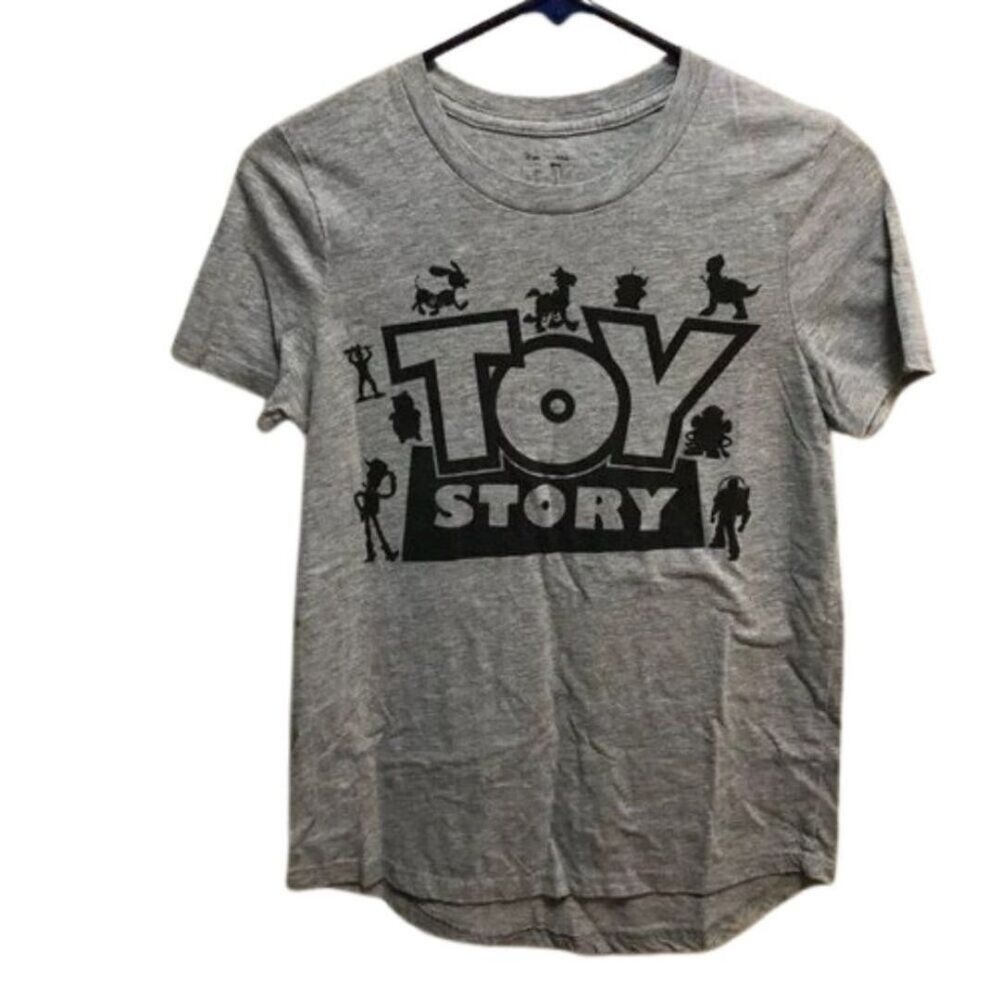 Disney Pixar Toy Story Kids Graphic T-Shirt Heather Grey Size Large L Woody Buzz